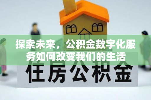 文登探索未来，公积金数字化服务如何改变我们的生活