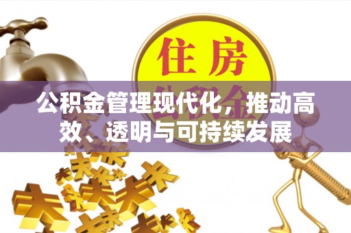 文登公积金管理现代化，推动高效、透明与可持续发展