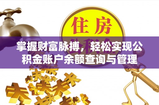 文登掌握财富脉搏，轻松实现公积金账户余额查询与管理