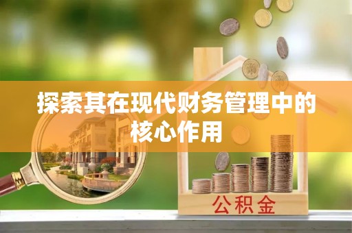 文登探索其在现代财务管理中的核心作用