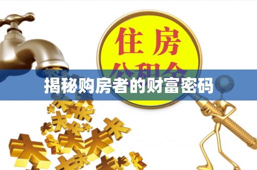 文登揭秘购房者的财富密码
