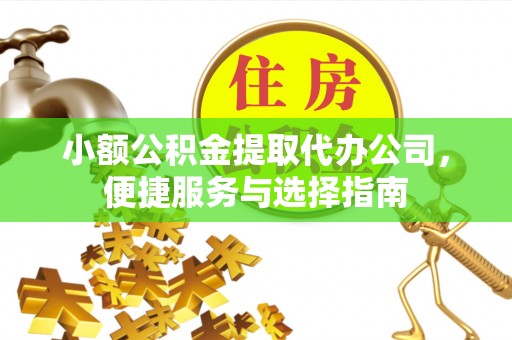 文登小额公积金提取代办公司，便捷服务与选择指南