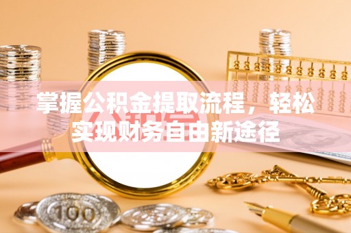 文登掌握公积金提取流程，轻松实现财务自由新途径
