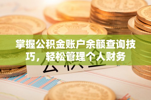 文登掌握公积金账户余额查询技巧，轻松管理个人财务