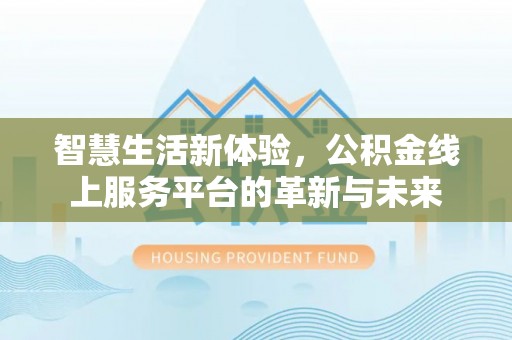 文登智慧生活新体验，公积金线上服务平台的革新与未来