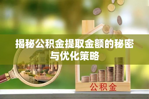 文登揭秘公积金提取金额的秘密与优化策略